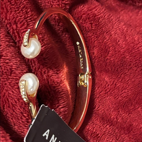 Anne Klein Gold Bracelet with Pearl Accents - Picture 4 of 8